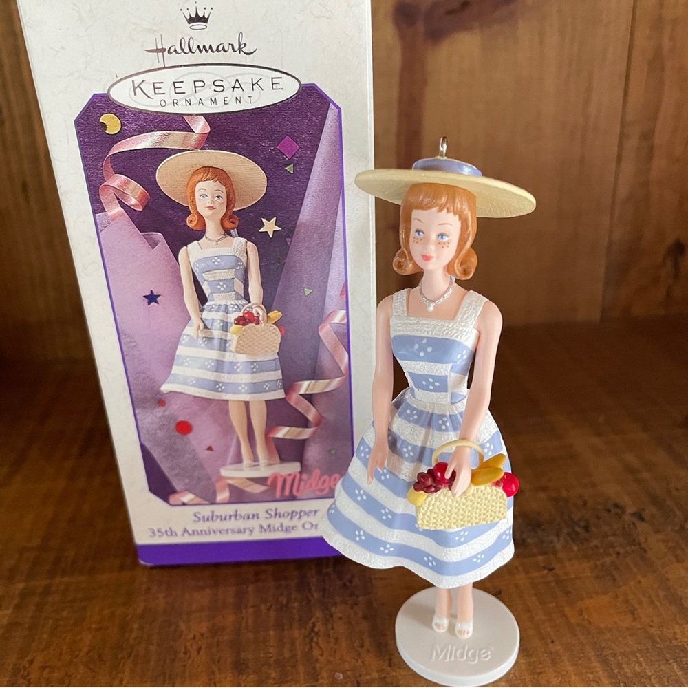 Hallmark Keepsake Suburban Shopper Midge Barbie 35th Anniversary Ornament 1998
